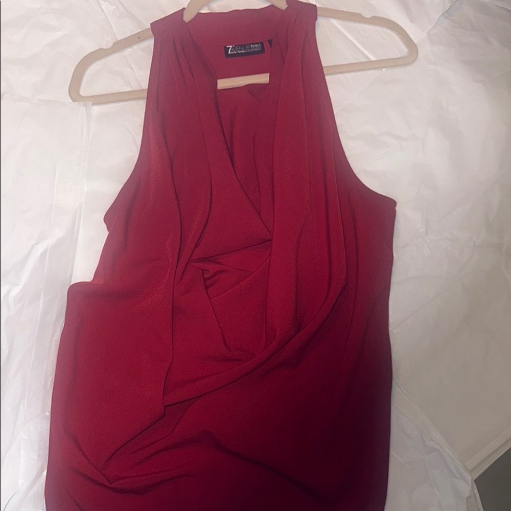 Zara Red Drape Tank Top